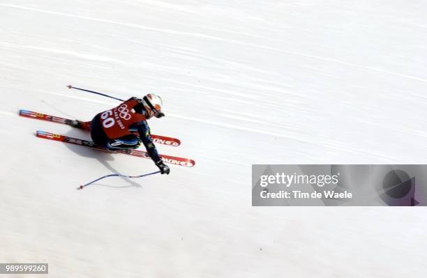 Winter Olympic Games : Salt Lake City, Afdaling, Descante, Downhill, Alpine Skiing, Ski Alpin, Skien, 2/7/2002, Salt Lake City, Utah, United States...