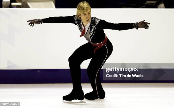 Winter Olympic Games : Salt Lake City, 2/14/02, Salt Lake City, Utah, United States --- Silver Medal Winner Evgeni Plushenko During The Free Skating...