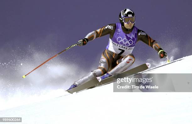 Winter Olympic Games : Salt Lake City, Afdaling, Descante, Downhill, Alpine Skiing, Ski Alpin, Skien, 2/16/02, Huntsville, Utah, United States ---...