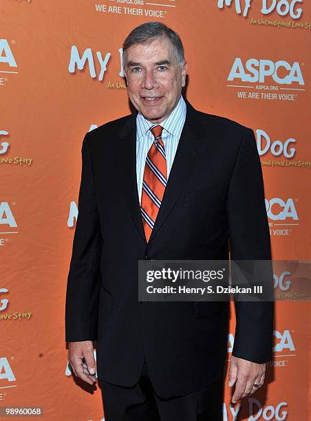President & CEO of ASPCA Ed Sayres attends the premiere of ASPCA's "My Dog: An Unconditional Love Story" at the Directors Guild of America Theater on...