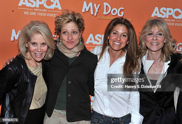 Broadway Producer Daryl Roth, actress Edie Falco, Dylan Lauren and actress Judith Light attend the premiere of ASPCA's "My Dog: An Unconditional Love...