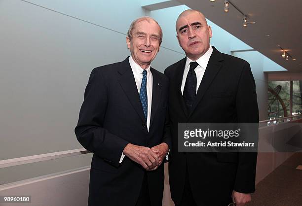 Chairman of Theatre for a New Audience, Ted Rogers and actor Alfred Molina attend New Audience's gala to celebrate Shakespeare's 446th birthday at...