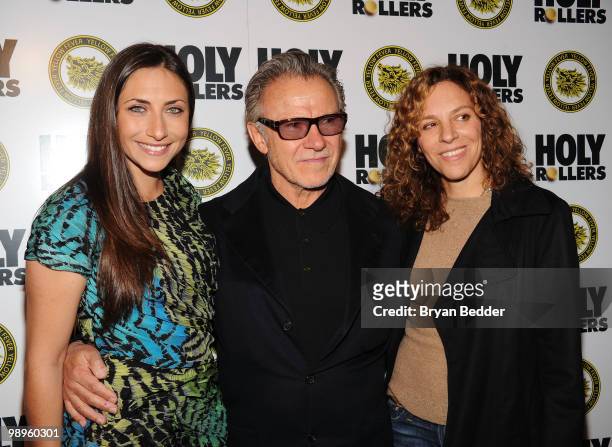 Actor Harvey Keitel with daughter Stella Keitel and wife Daphna Kastner at the "Holy Rollers" premiere at Landmark's Sunshine Cinema on May 10, 2010...