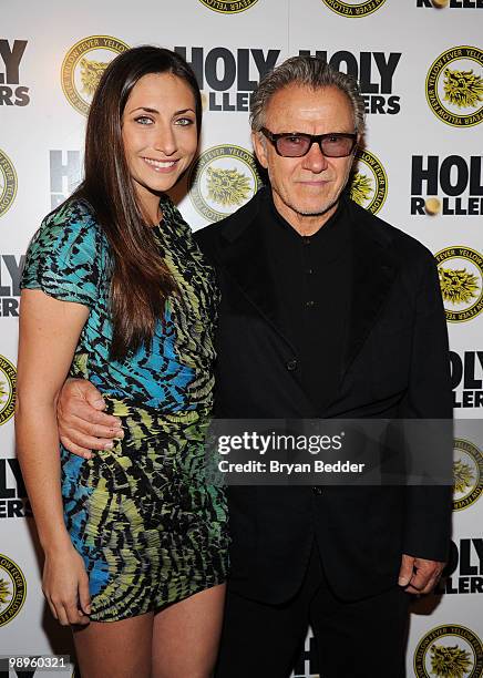 Actor Harvey Keitel with daughter Stella Keitel at the "Holy Rollers" premiere at Landmark's Sunshine Cinema on May 10, 2010 in New York City.