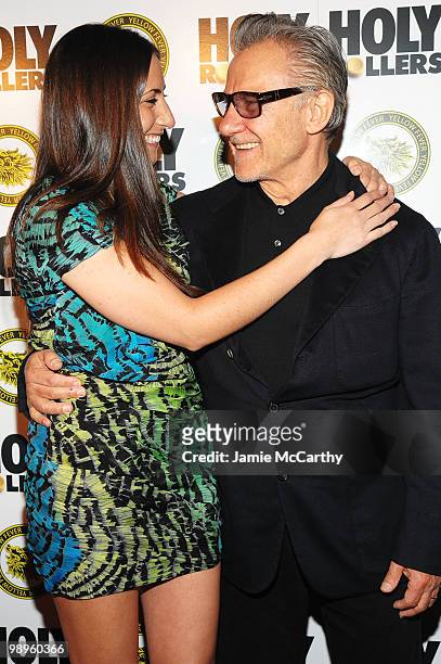 Actor Harvey Keitel with daughter Stella Keitel at the "Holy Rollers" premiere at Landmark's Sunshine Cinema on May 10, 2010 in New York City.
