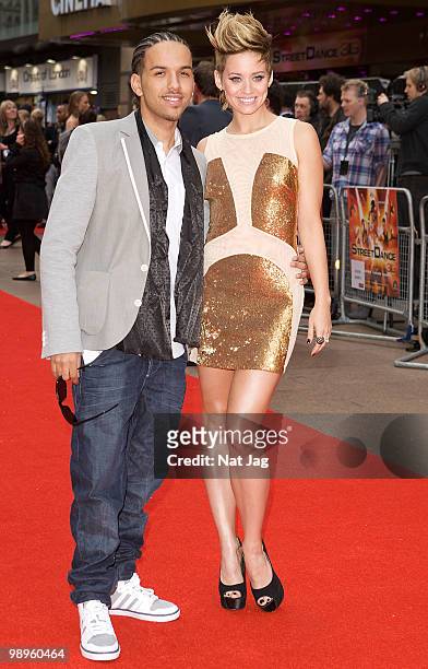 Bradley Charles and Kimberly Wyatt attend the World Premiere of StreetDance 3D at Empire Leicester Square on May 10, 2010 in London, England.