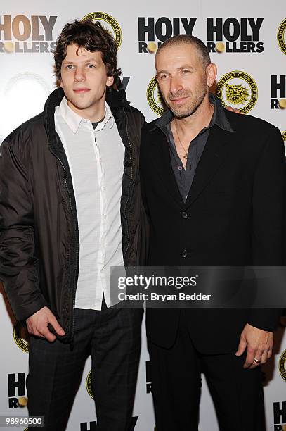 Actors Jesse Eisenberg and Mark Ivanir attend the "Holy Rollers" premiere at Landmark's Sunshine Cinema on May 10, 2010 in New York City.