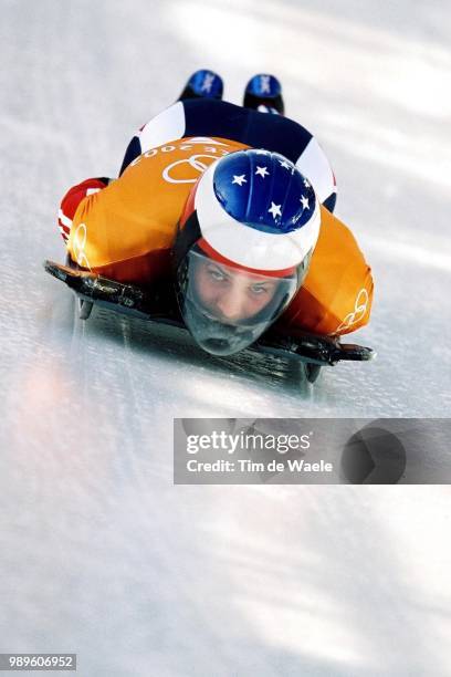 Winter Olympic Games : Salt Lake City, 2/17/02, Park City, Utah, United States --- Chris Soule Heads Down The Course During Training Runs In Men'S...
