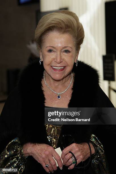 Author Mary Higgins Clark attends Literacy Partners 26th annual Evening of Readings gala at the David H. Koch Theater, Lincoln Center on May 10, 2010...