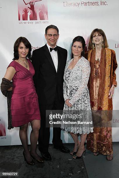 Authors Mary Karr, David Finkel, Sara Gruen and Norris Church Mailer attend Literacy Partners 26th annual Evening of Readings gala at the David H....