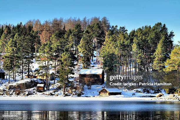 old schoolhouse - romsdal in norway stock pictures, royalty-free photos & images