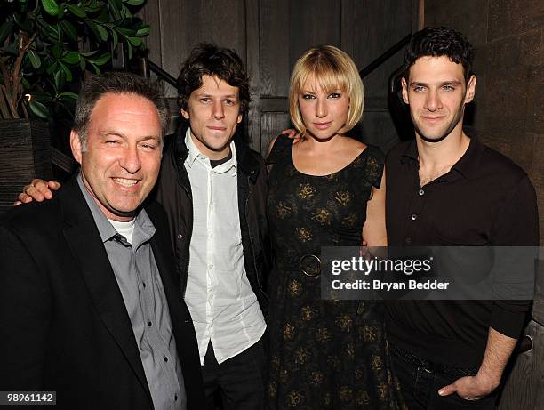 First Independent Pictures President Gary Rubin, Actors Jessie Eisenberg, Ari Graynor and Justin Bartha attend the "Holy Rollers" premiere after...