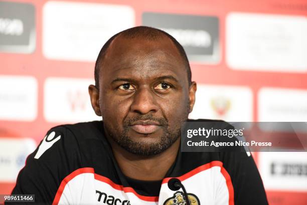 Patrick Vieira head coach of Nice during the Training Session of OGC Nice on July 2, 2018 in Nice, France.