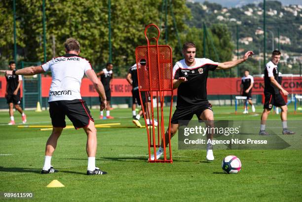 Maxime Le Marchand of Nice during the Training Session of OGC Nice on July 2, 2018 in Nice, France.