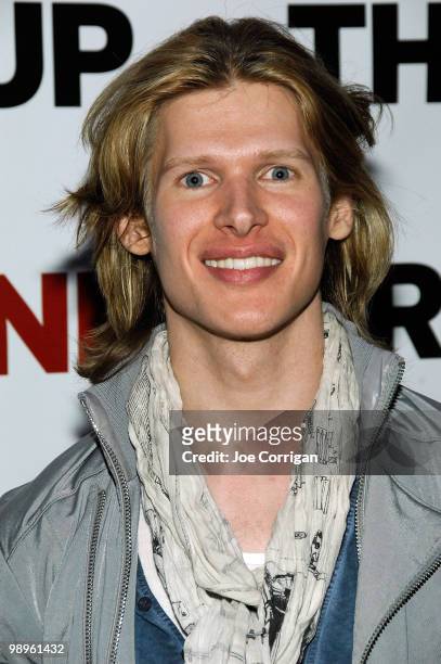 Actor Lucus Steele attends at the Off-Broadway opening night after party for "The Kid" at Planet Hollywood Times Square on May 10, 2010 in New York...