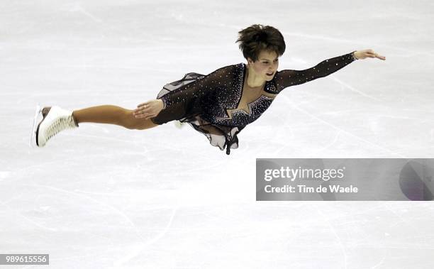 Winter Olympic Games : Salt Lake City, 2/22/02, Salt Lake City, Utah, United States --- Russian Figure Skater Irina Slutskaya During Her Silver Medal...