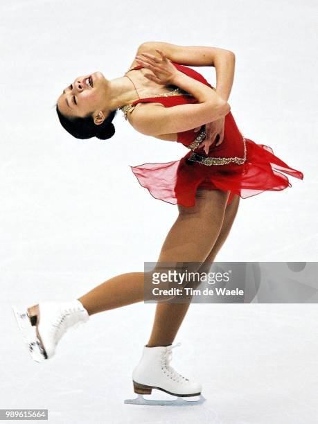 Winter Olympic Games : Salt Lake City, 2/21/02, Salt Lake City, Utah, United States --- Us Figure Skater Michelle Kwan During Her Bronze Medal...