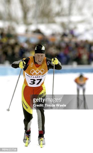 Winter Olympic Games : Salt Lake City, 2/23/02, Midway, Utah, United States --- Spain'S Johann Muehlegg On His Way To Winning A Gold Medal In The...