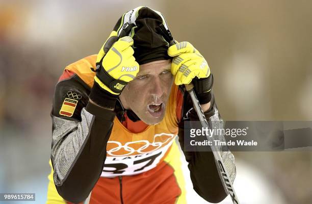 Winter Olympic Games : Salt Lake City, 2/23/02, Midway, Utah, United States --- Spain'S Johann Muehlegg Captured A Gold Medal In The Men'S 50K...