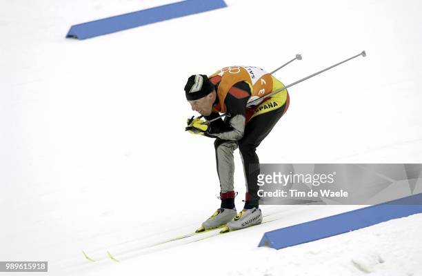 Winter Olympic Games : Salt Lake City, 2/23/02, Midway, Utah, United States --- Spain'S Johann Muehlegg On His Way To Winning A Gold Medal In The...