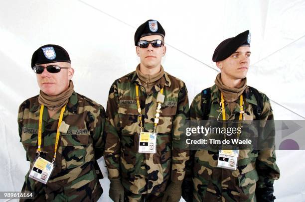 Winter Olympic Games : Salt Lake City, 2/10/02, Park City, Utah, United States --- National Guards, Of The 104Th Engineer Company B, Missouri, At The...
