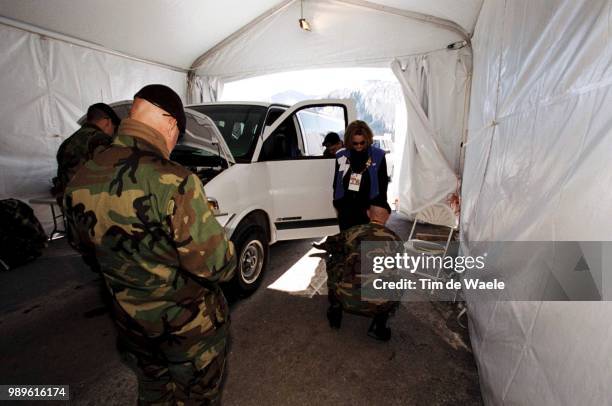 Winter Olympic Games : Salt Lake City, 2/10/02, Park City, Utah, United States --- National Guards, Of The 104Th Engineer Company B, Missouri, Sweep...