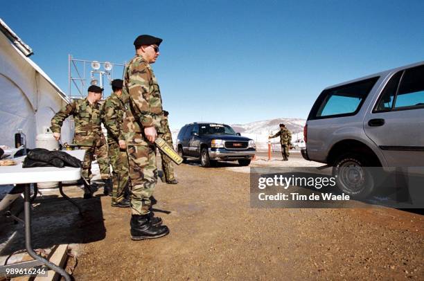 Winter Olympic Games : Salt Lake City, 2/10/02, Park City, Utah, United States --- National Guards, Of The 104Th Engineer Company B, Missouri, Sweep...