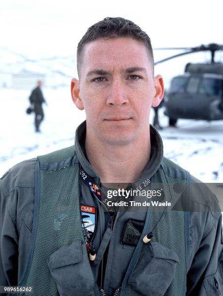 Winter Olympic Games : Salt Lake City, 2/18/02, Utah, United States --- Chief Warrant Officer Travis Grider, Of The Combat Support Aviation...