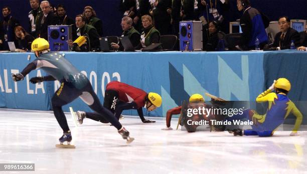 Winter Olympic Games : Salt Lake City, 2/16/02, Salt Lake City, Utah, United States --- The Last Man Standing, Australian Steven Bradbury, Skates To...