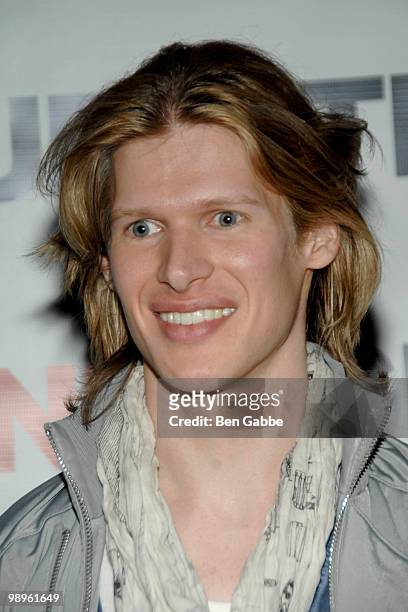 Lucas Steele arrives at the opening night after party of "The Kid" at Planet Hollywood Times Square on May 10, 2010 in New York City.