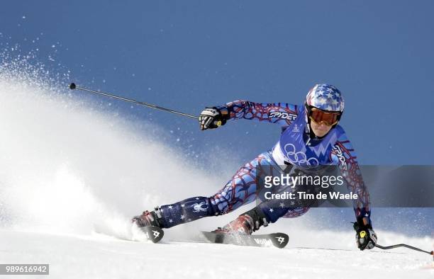 Winter Olympic Games : Salt Lake City, 02/22/02, Park City, Utah, United States --- Kristina Koznick Of The Usa During Her First Run In The Ladies'...