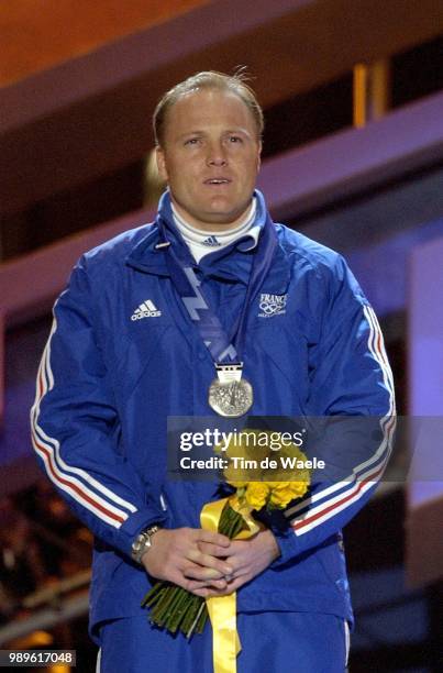 Winter Olympic Games : Salt Lake City, 2/23/02, Salt Lake City, Utah, United States --- Sebastien Amiez Was Awarded The Silver Medal At The Medal...