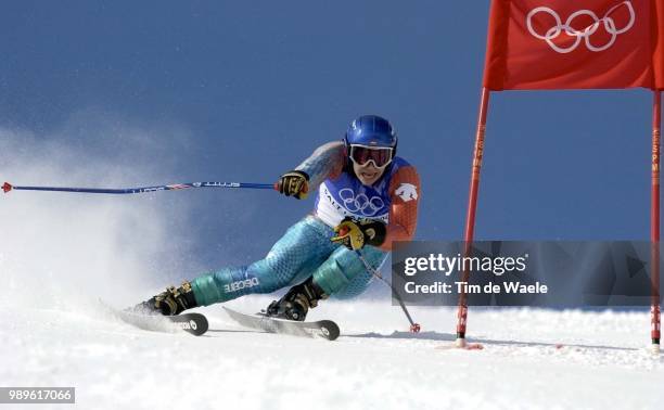 Winter Olympic Games : Salt Lake City, 02/22/02, Park City, Utah, United States --- Maria Jose Rienda Contreras Of Spain During Her First Run In The...