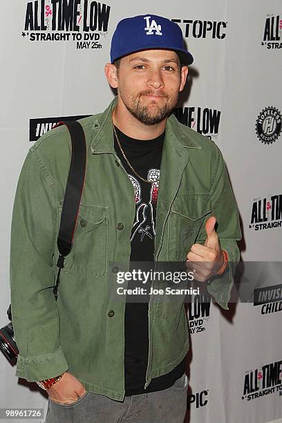 Joel Madden arrives to All Time Low's "Straight To DVD" World Premiere Party at The Music Box @ Fonda on May 10, 2010 in Hollywood, California.