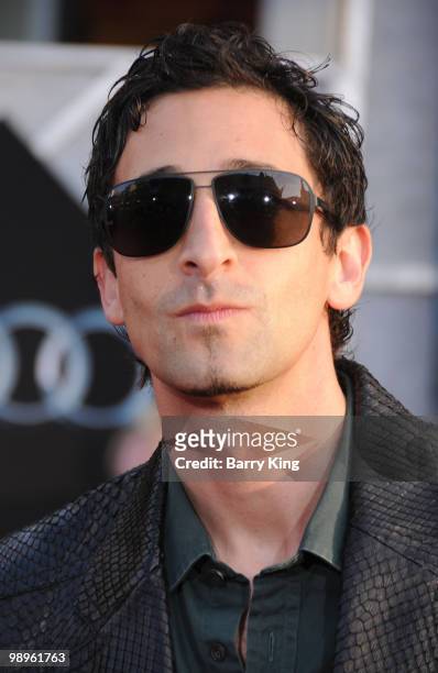 Actor Adrien Brody arrives at the Los Angeles Premiere "Iron Man 2" at the El Capitan Theatre on April 26, 2010 in Hollywood, California.