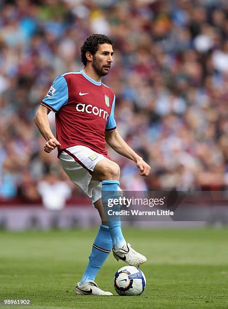 Carlos Cuellar of Aston Villa in action during the Barclays Premier League match between Aston Villa and Blackburn Rovers at Villa Park on May 9,...