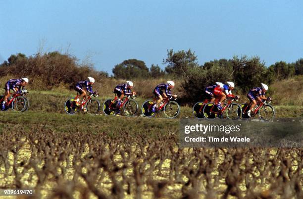 Tour Mediterraneen 2002 /Bonjour Team Time Trial, Contre La Montre Par Equipe, Tijdrit Ploegen, Illustration, Illustratie,