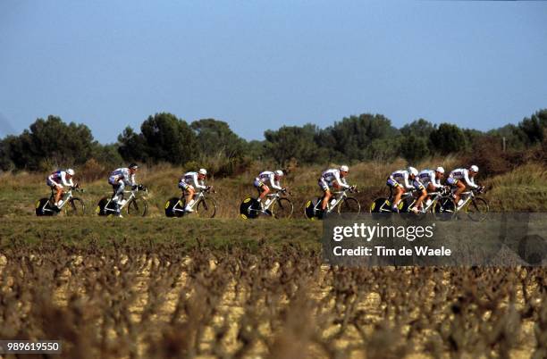 Tour Mediterraneen 2002 /Acqua Sapone/ Team Time Trial, Contre La Montre Par Equipe, Tijdrit Ploegen, Illustration, Illustratie,