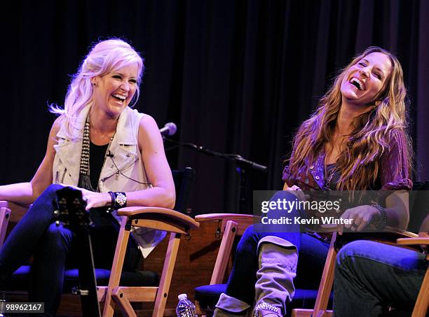 Musicians Martie Maguire and Emily Robison of the Court Yard Hounds answer questions from fans and perform at The GRAMMY Museum on May 10. 2010 in...