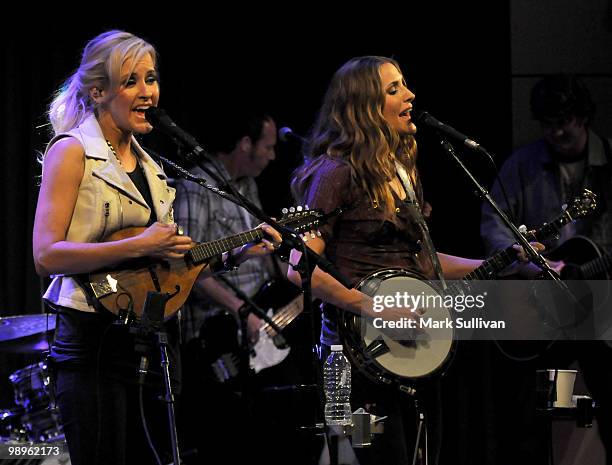 Martie Maguire and Emily Robison of Court Yard Hounds at The GRAMMY Museum on May 10, 2010 in Los Angeles, California.