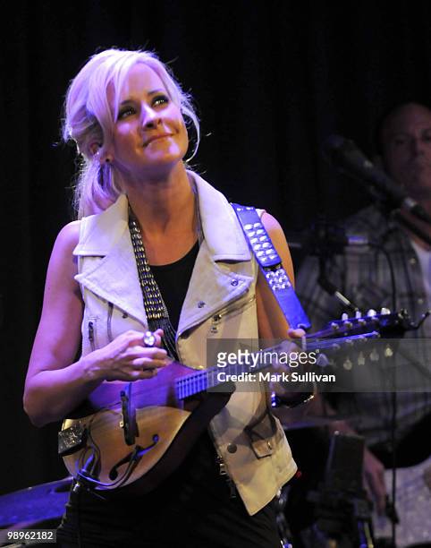 Martie Maguire of Court Yard Hounds performs at The GRAMMY Museum on May 10, 2010 in Los Angeles, California.