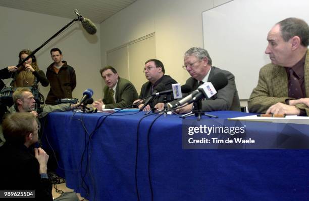 Doping Affair, Domo, Cp, Pc /Cooman Cyriel, De Backer Laurent, Ledent Nicolas /Dopage, Conference De Presse, Pers Conferentie, Press /Ww.Iso-Sport.Be