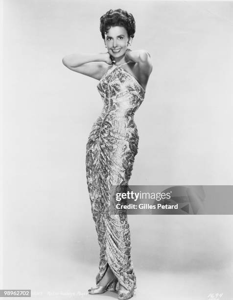 Studio full length portrait of actress and singer Lena Horne circa 1950