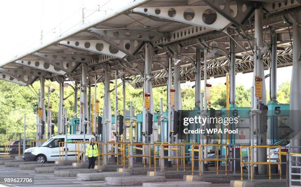 The toll booths on the Second Severn Crossing on the M4 on July 2, 2018. The crossing is being renamed the Prince of Wales Bridge to mark his 70th...