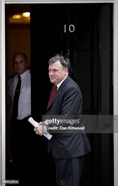 Schools Secretary Ed Balls arrives at Downing Street on May 11, 2010 in London, England. British Prime Minister Gordon Brown has announced that he is...