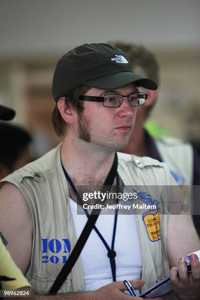 Swedish national Lennart Niemela, a foreign monitor belonging to People's International Observers' Mission is seen at the provincial capitol of...