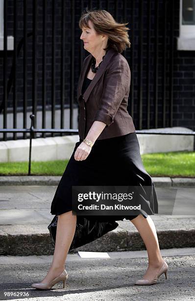 Labour Party deputy leader Harriet Harman arrives at Downing Street on May 11, 2010 in London, England. British Prime Minister Gordon Brown has...
