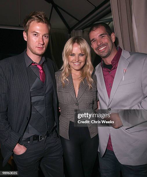 Actress Malin Akerman and guests attend a party for "Haute & Bothered" Season 2 hosted by LG Mobile at the Thompson Hotel on May 10, 2010 in Beverly...