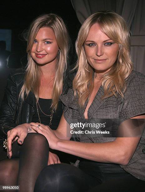 Malin Akerman and her sister attend a party for "Haute & Bothered" Season 2 hosted by LG Mobile at the Thompson Hotel on May 10, 2010 in Beverly...