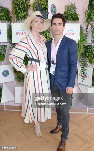 Kelly Jones and Jakki Healy attend the evian Live Young Suite at The Championship at Wimbledon on July 2, 2018 in London, England.